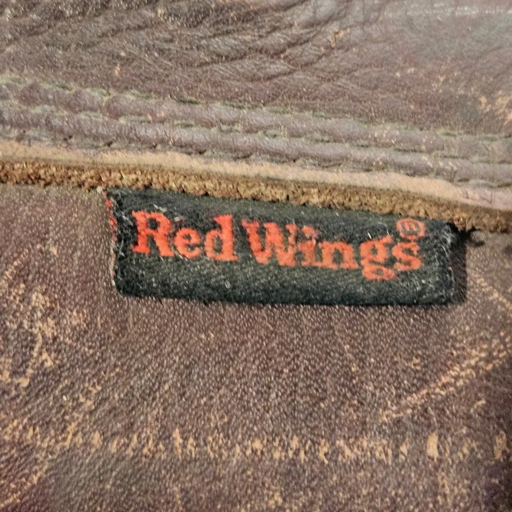 Red Wing 608 Work Boots Mens 13 Brown Leather 8 Inch Lace Up EH Made in USA